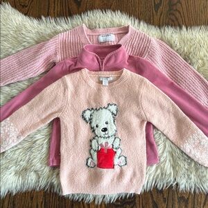 4T Toddler Girl Three Sweater Bundle